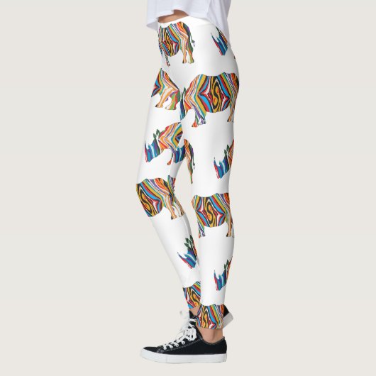 Leggings Rhinoceros Psychedelic Zebra (Gauche)