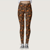 Leggings Rhodesian Ridgeback Chiot Automne Citrouille délic (Devant)