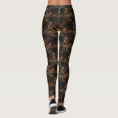 Leggings Rhodesian Ridgeback Citrouilles Halloween effrayan (Dos)