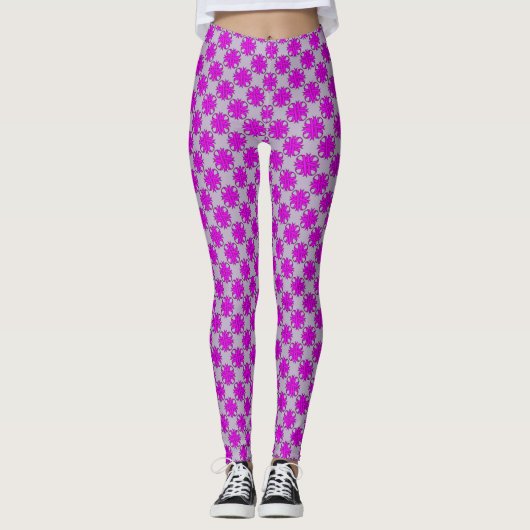 Leggings Ribbon de Clover violet par Kenneth Yoncich (Devant)