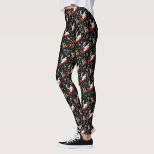 Leggings Rick et Morty   Christmas Reindeer Sleigh Motif