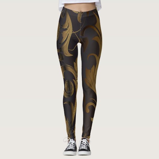 Leggings Rideaux dorés 3 (Devant)