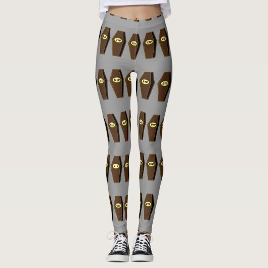 Leggings RIP Halloween café de pattes de fin (Devant)