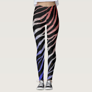 Leggings Ripped SpaceTime Stripes - bleu/blanc/rouge