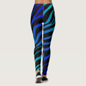 Leggings Ripped SpaceTime Stripes - Blue/cyan (Dos)