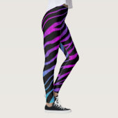 Leggings Ripped SpaceTime Stripes - cyan/rose (Droite)