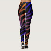 Leggings Ripped SpaceTime Stripes - orange/bleu (Dos)
