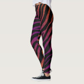 Leggings Ripped SpaceTime Stripes - orange/Purple (Gauche)