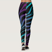 Leggings Ripped SpaceTime Stripes - Purple/cyan (Dos)