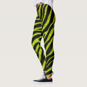 Leggings Ripped SpaceTime Stripes - yellow/lime (Gauche)