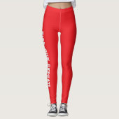 Leggings Rise Run Répéter le devis rouge (Devant)
