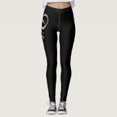 Leggings Rita écriture main dorée (Devant)