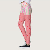 Leggings Rivages tendance amusants Regarder les coeurs (Gauche)