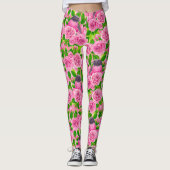 Leggings Robin rose et rose (Devant)