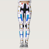 Leggings Robot Android Synth Wave Rétro des Années 80 (Devant)