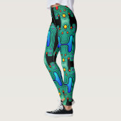 Leggings Robot futuriste Androïde mécanique coloré (Gauche)