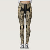 Leggings Robot futuriste Sepia mécanique Android (Devant)