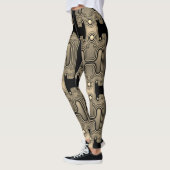Leggings Robot futuriste Sepia mécanique Android (Gauche)