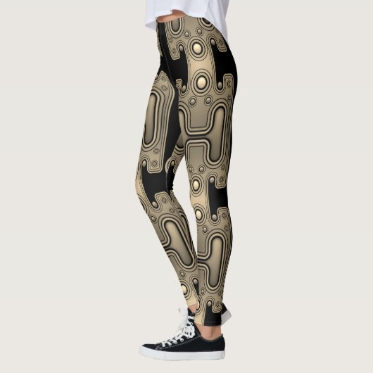 Leggings Robot futuriste Sepia mécanique Android (Gauche)