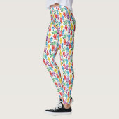 Leggings Robots d'enfants amusants et Aliens colorés (Gauche)