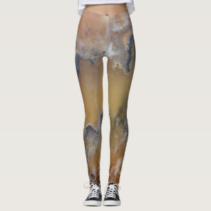 Leggings Roche naturelle d'agate moussue mignonne mauvaise