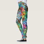 Leggings Rocher bleu psychédélique ou cybernétique (Gauche)