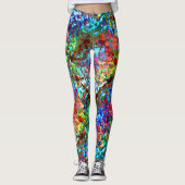 Leggings Rocher bleu psychédélique ou cybernétique (Devant)