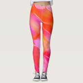 Leggings Rocher rose et orange pâle (Devant)