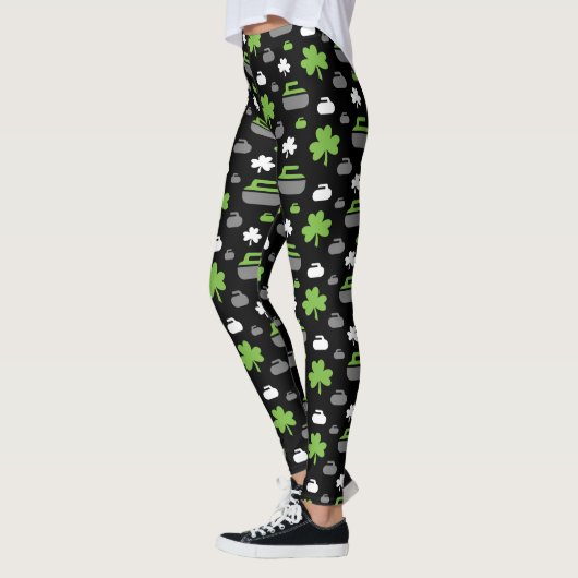 Leggings Roches de curling et pattes Shamrocks (Gauche)