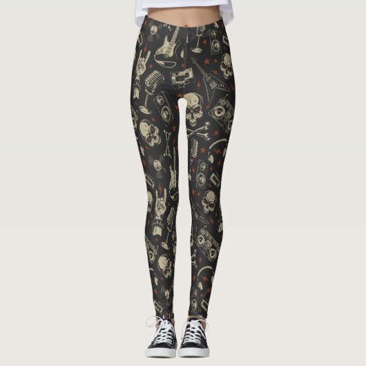 Leggings Rock/Grunge/Punk/Metal Music (Devant)