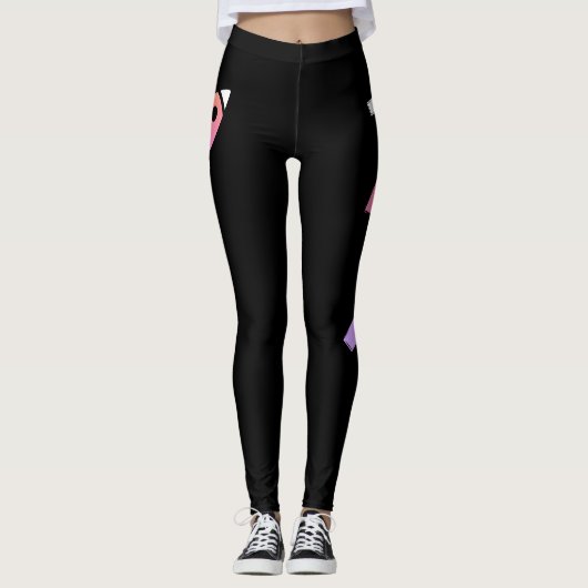Leggings Rocket - Purple & PinkAbstract Pop Art. FLY! (Devant)