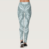 Leggings Rococo Damask Lg Pattern Duck Egg Blue+Teal (Dos)