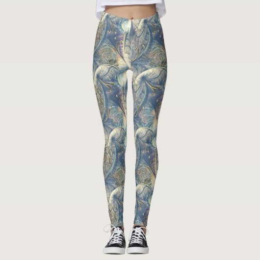Leggings Rococo Rich Motif design avec Gold Relief (Devant)