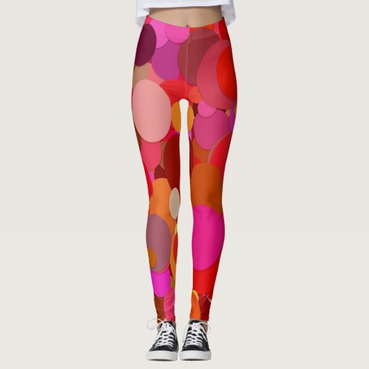 leggings rode stip confetti (Voorkant)