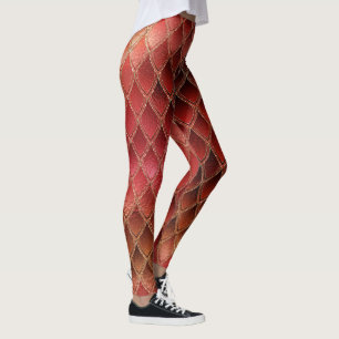 Leggings rode verloopdragon schalen