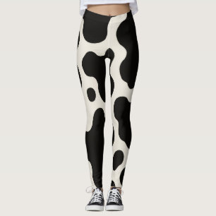 Leggings Rodeo Charme Saison Amusant Imprimé Vache