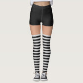 Leggings Roller Derby Nom Black Shorts Chaussettes rayées (Devant)