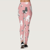 Leggings Roller skates cassette motif. (Dos)