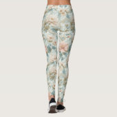 Leggings Romantic Regency Pastel Floral Print (Dos)