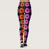 Leggings Romantique Floral Saint Valentin Noir (Dos)