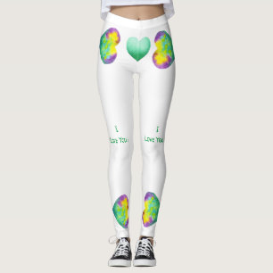 Leggings Romantique minimaliste Je t'aime Saint Valentin