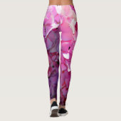 Leggings Romantique rose floral élégant hydrangeas (Dos)