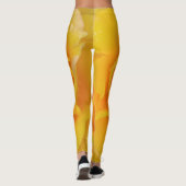 Leggings Romantique Rose Jaune gouttes d'eau (Dos)
