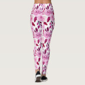 Leggings Romantique rose roses floral Vintage (Dos)