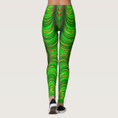 Leggings ~rood, geel kerstfeest (Achterkant)