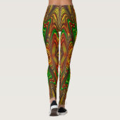 Leggings ~rood groen kerstfeest (Achterkant)