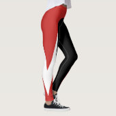 Leggings rood/wit/rood/zwart patroon (Rechts)