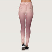 Leggings Roos Gold Blush Glitter Sparkle Drivers (Achterkant)