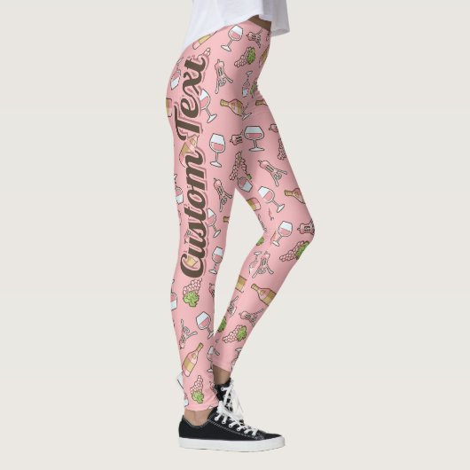 Leggings roos Wijnpatroon (Rechts)