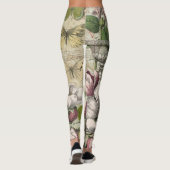 Leggings Rooster Garden Flower Papillon Art (Dos)